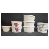 VTG Assorted Ramekins and Glass Cookie Jar Collection VTG Assorted Ramekins and Glass Cookie Jar Collection