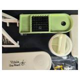 Kitchen Gadget Assortment Including Vidalia Chop Wizard, Grater, Utensils, and Office Supplies Kitchen Gadget Assortment Including Vidalia Chop Wizard, Grater, Utensils, and Office Supplies