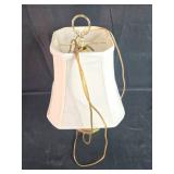Brass Table Lamp with White Fabric Shade Brass Table Lamp with White Fabric Shade