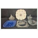Assorted Vintage Crystal and Porcelain Serving Dish Collection Assorted Vintage Crystal and Porcelain Serving Dish Collection