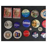 Collection of Vintage Political Campaign Buttons and Playing Cards Collection of Vintage Political Campaign Buttons and Playing Cards