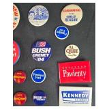 Collection of Vintage Political Campaign Buttons and Playing Cards Collection of Vintage Political Campaign Buttons and Playing Cards