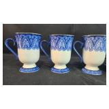 Bombay Blue and White Porcelain Mug and Plate Set, Mugs and Plates Bombay Blue and White Porcelain Mug and Plate Set, Mugs and Plates