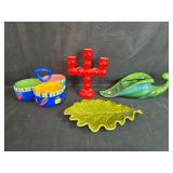 Collection of Colorful Ceramic Decor and Serveware Including Gibson and Harvest Collection of Colorful Ceramic Decor and Serveware Including Gibson and Harvest