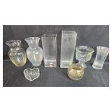 Collection of Assorted Glass Vases and Bowls Collection of Assorted Glass Vases and Bowls