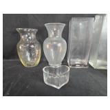 Collection of Assorted Glass Vases and Bowls Collection of Assorted Glass Vases and Bowls