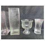 Collection of Assorted Glass Vases and Bowls Collection of Assorted Glass Vases and Bowls