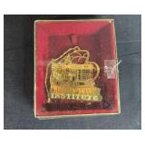 Fitz and Floyd Holiday Ceramic Serving Tray, Coaster, Trinket Box, and Ornament Set Fitz and Floyd Holiday Ceramic Serving Tray, Coaster, Trinket Box, and Ornament Set