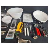 Kitchenware Collection Including Mixing Bowls, Teakettle, Tools, and Gadgets Kitchenware Collection Including Mixing Bowls, Teakettle, Tools, and Gadgets