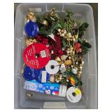 Holiday Crafting Lot with Ribbons, Artificial Florals and Snow Spray Holiday Crafting Lot with Ribbons, Artificial Florals and Snow Spray