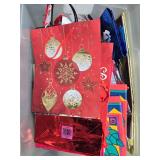 Lot of Assorted Holiday and Gift Bags with Festive Designs