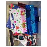 Lot of Assorted Holiday and Gift Bags with Festive Designs