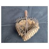 Heart Shaped Metal Wire Hanging Basket with Liner