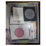 Mixed Lot of Sewing Supplies and Craft Tools with Storage Bins