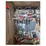 Box of Mixed Wire Hangers with Clips and Assorted Accessories