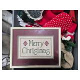 Large Collection of Christmas Holiday Decorations and Stockings