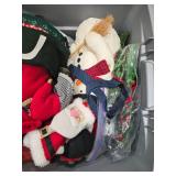 Large Collection of Christmas Holiday Decorations and Stockings