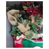 Large Collection of Christmas Holiday Decorations and Stockings