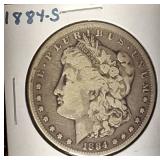 1884-S Morgan Silver Dollar