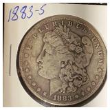 1883- S   Morgan SIlver Dollar