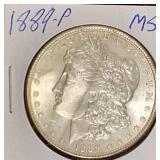 1889- P   Morgan SIlver Dollar MS