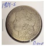 1901- S Morgan Silver Dollar Rare