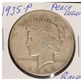 1935- P   Peace Silver Dollar
