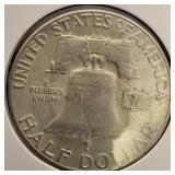1848- D   Franklin Half   MS64+