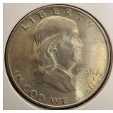 1848- D   Franklin Half   MS64+