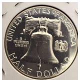 1961- P   Franklin Half Proof MS70