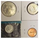 1963- P Half, Quarter, Dime & Penny From Mint Set MS64-65