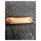 50 Lincoln Cent Roll: Coins from the 1920s, 1930s, 1940s, and 1950s.