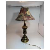 Mid Century Large Brass Lamp- Works!