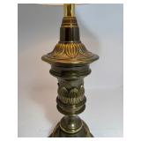 Mid Century Large Brass Lamp- Works!