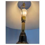 Mid Century Large Brass Lamp- Works!