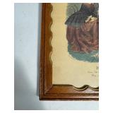 Vintage Framed French Fashion Print by Artist Anais Tardouze, 1940