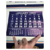 1963 John F. Kennedy Advertising All American Presidential Poster Calendar