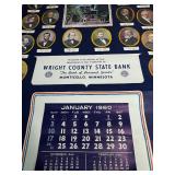 1963 John F. Kennedy Advertising All American Presidential Poster Calendar