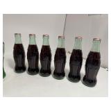 Lot of Vintage Coke Glasses/Bottles ; Stained Glass Bottle