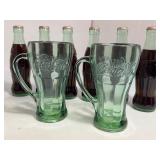 Lot of Vintage Coke Glasses/Bottles ; Stained Glass Bottle