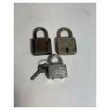 Lot of (3) Vintage Locks
