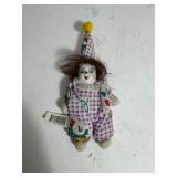 Porcelain Face/Soft Bean Bag Body Clown Jester Dolls