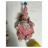 Porcelain Face/Soft Bean Bag Body Clown Jester Dolls