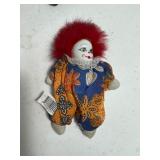 Porcelain Face/Soft Bean Bag Body Clown Jester Dolls