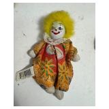 Porcelain Face/Soft Bean Bag Body Clown Jester Dolls