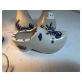 Lot of Dutch Vase, Lamp, & a Clog