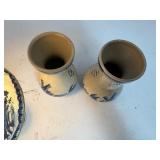 Lot of Dutch Vase, Lamp, & a Clog