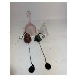 Viking Glass Hand Bell Transparent Pink, Crystal Bell & More