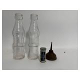 Rexall Little Liver Pills Full, Mini Oil Can, 1930s Tiny Jumbo Elephant Soda Bottle Unusual Size