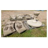 Round Concrete Table and Benches Round Concrete Table and Benches